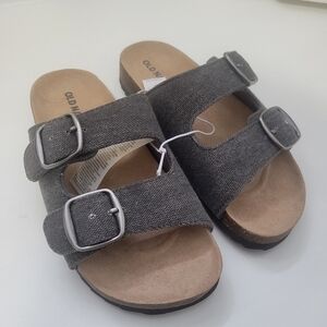 Old Navy Kids Charcoal Sandals. Size 13. Brand New With Tags
